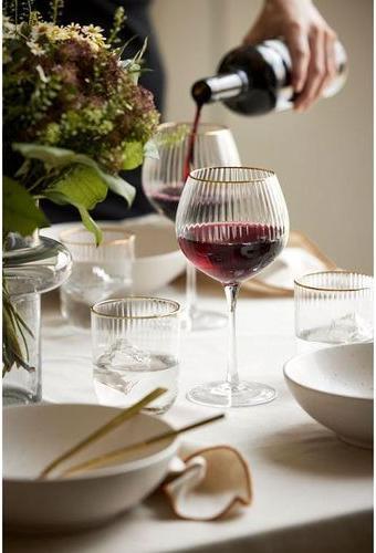 Actual product image Lyngby 65 cl - Glass - Clear/goulded edge (6.50 dl, 4 x, Gin glasses)