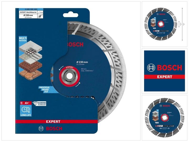 Productafbeelding Bosch Professional Zubehör Expert MultiMaterial diamantdoorslijpschijven, 230 x 22,23 x 2,4 x 15 mm