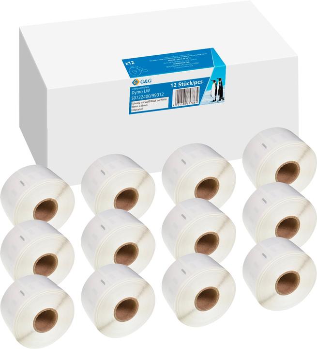 Immagine prodotto 12x 260 Etiketten -VORTEILSPACK- Kompatibel mit Dymo 99012/ s0722400