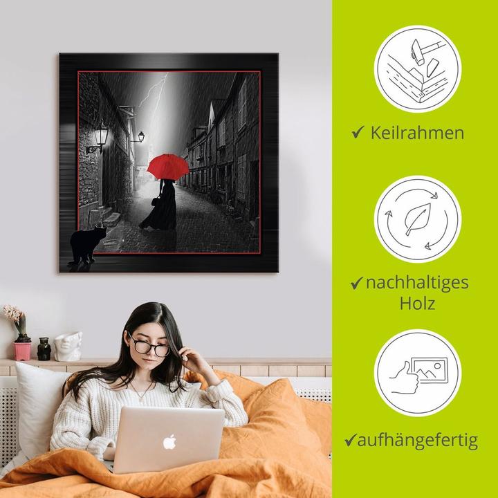 Image du produit Artland La femme au parapluie rouge 2 T6FK (100 x 100 cm)