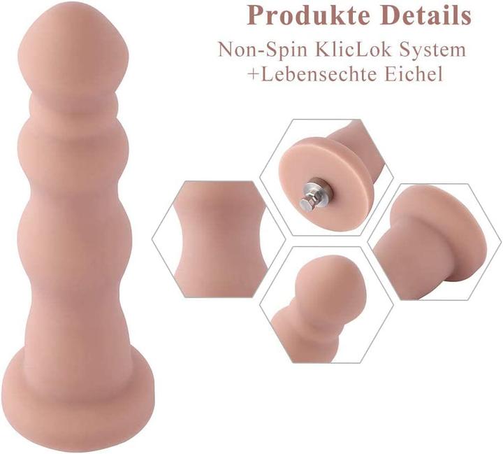 Actual product image HiSmith Silicone Anal Dildo with Beads for Premium Sex Machine