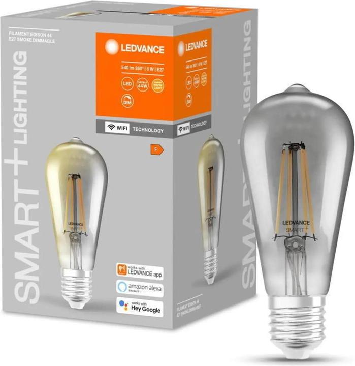 Produktbild Ledvance Smart+ Wifi Filament Edison (E27, 6 W, 540 lm, 4 x, F)