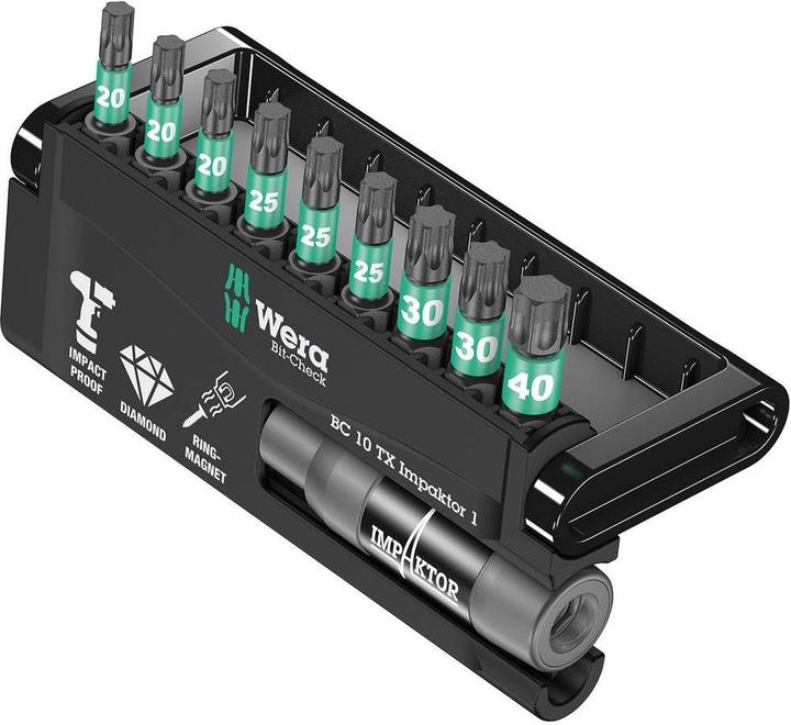 Immagine prodotto Wera Bit-Check 10 TX Impaktor 1 (T40, T30, T20, T25)