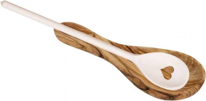 Immagine prodotto Natura Punto Poggia-cucchiaio, 100% legno d'ulivo, cm 25 x 8,5 x 2,5cm, marrone