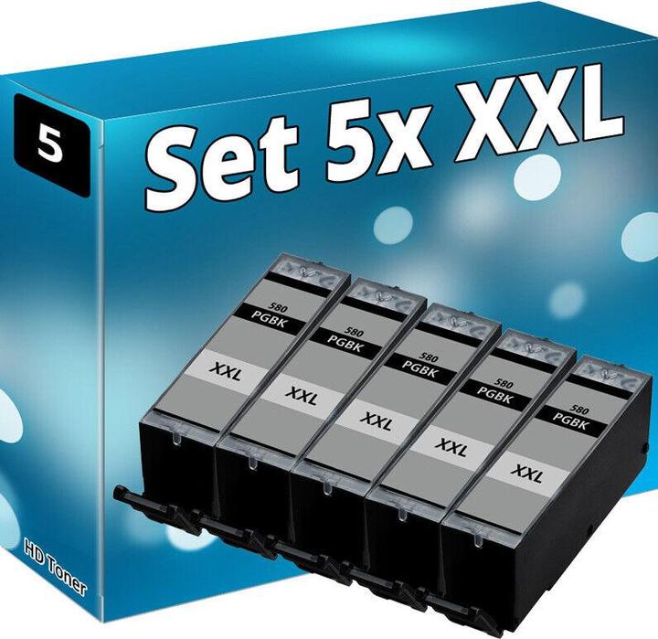 Immagine prodotto Druckfuxx 5x DRUCKER PATRONEN für CANON PIXMA TS 6350 TS 6351 TS 8350 TS 8351 pg