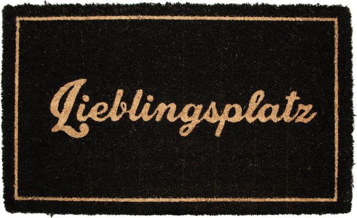 Actual product image Natura Punto Doormat favorite place, black / yellow, 45 x 75 cm (45 x 75 cm)