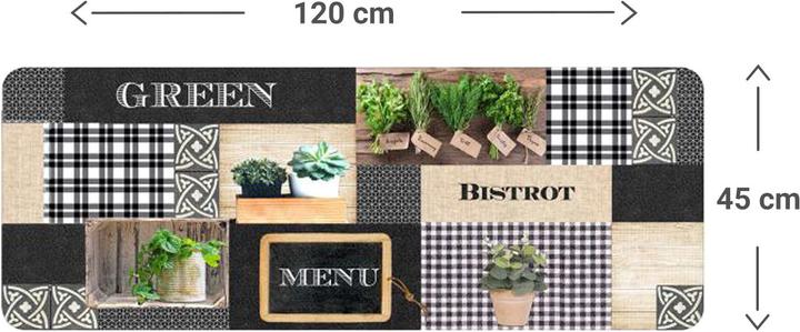 Image du produit Natura Punto Tapis décoratif en polyester, Green, Menu, Bistrot, 120 x 45 cm (45 x 120 cm)