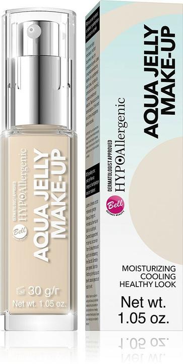 Immagine prodotto Bell Cosmetics HypoAllergenic Aqua Jelly Make-Up fondotinta ipoallergenico idratante e opacizzante (Beige sabbia chiaro)