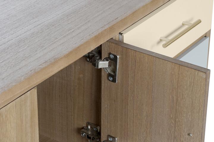Produktbild DKD Home Decor TV furniture Grey Cream Metal Paolownia wood (90 x 34 x 66.5 cm)