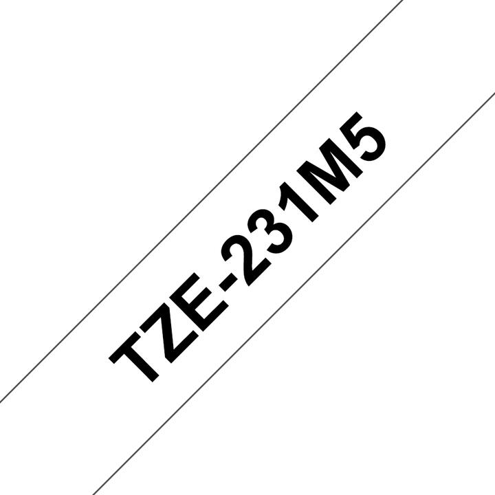 Image du produit Brother TZe-231 (1.20 cm, Blanc, Noir)