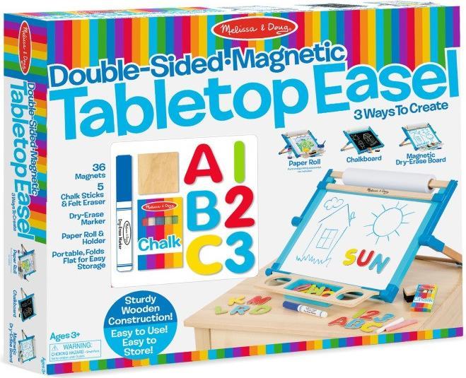 Immagine prodotto Melissa & Doug Cavalletto da tavolo Lavagna e lavagna per bambini