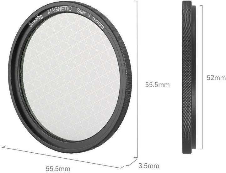 Actual product image SmallRig 4218 MagEase Magnetic Star Cross Filter Kit (8 Points) 52mm