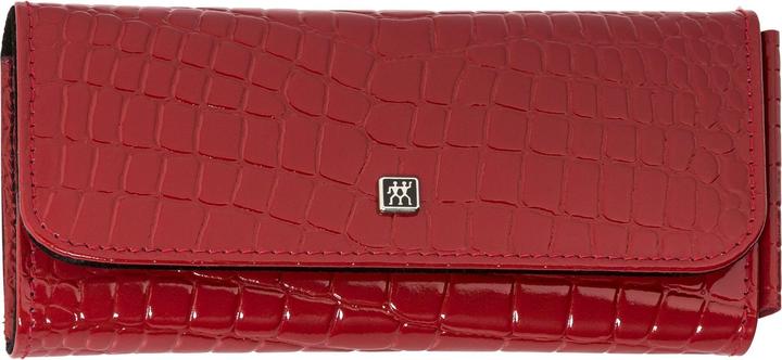 Produktbild Zwilling CLASSIC INOX Kroko Druckknopf-Etui, rot, 5-tlg.