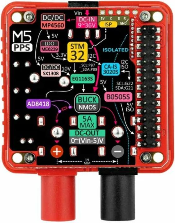 Image du produit M5Stack Module 13.2 PPS Alimentation de laboratoire programmable 100W