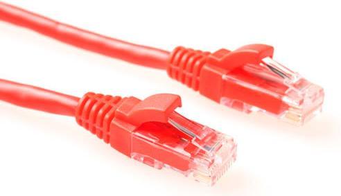 Actual product image Red 3 meter U/UTP CAT5E patch cable component level with RJ45 connectors (U/UTP, CAT5e, 3 m)