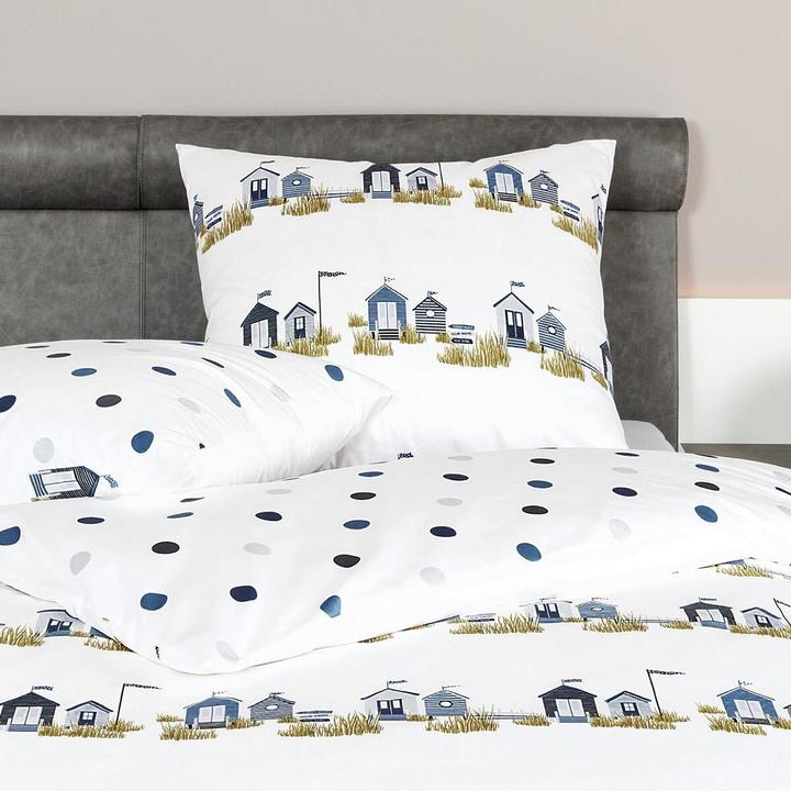 Actual product image Janine Fine fibre bed linen Davos 65166 nautical (Bedding set, 155x220 cm + 80x80 cm)