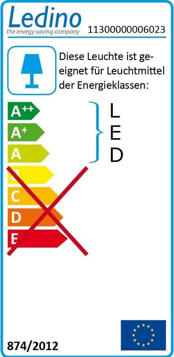 Label énergétique Ledino Luminaire pour locaux humides Boîtier 1500 mm 1xT8 G13, gris