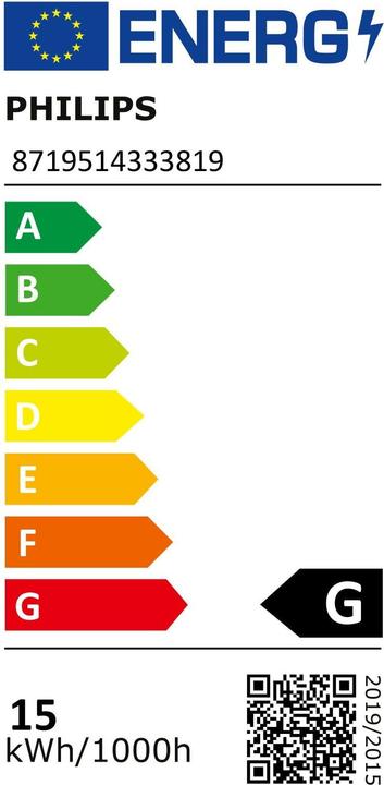 Label énergétique Philips Professional Lampe MAS ExpertColor 14.8-75W 927 AR111 45D (G53, 14.80 W, 875 lm, 1 x, E)