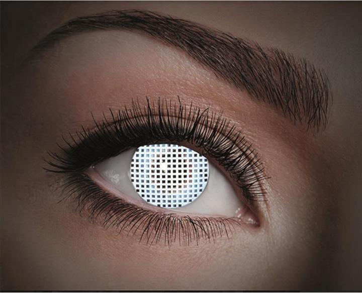 Fasnacht UV-Kontaktlinsen white Screen (Weiss)