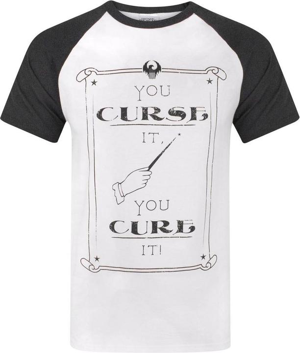 Actual product image Universal Textiles RaglanTShirt Curse It Cure It (S)