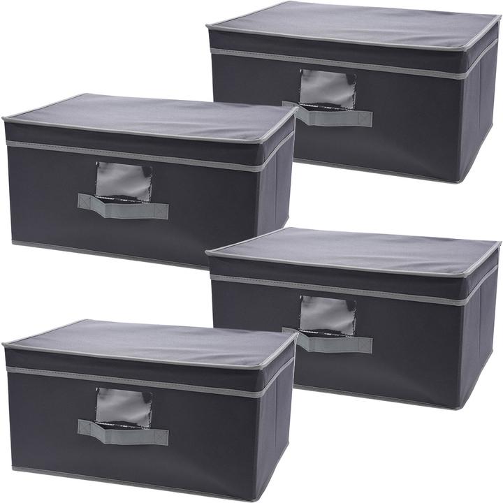 Produktbild Storage Solutions Aufbewahrungsbox mit Deckel & Henkel, 4er-Set