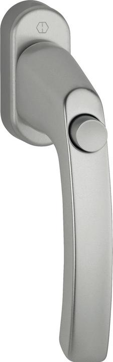 Actual product image Hoppe LIÈGE window handle - push button, square 7 x 40 mm, aluminium stainless steel effect (Door handle)