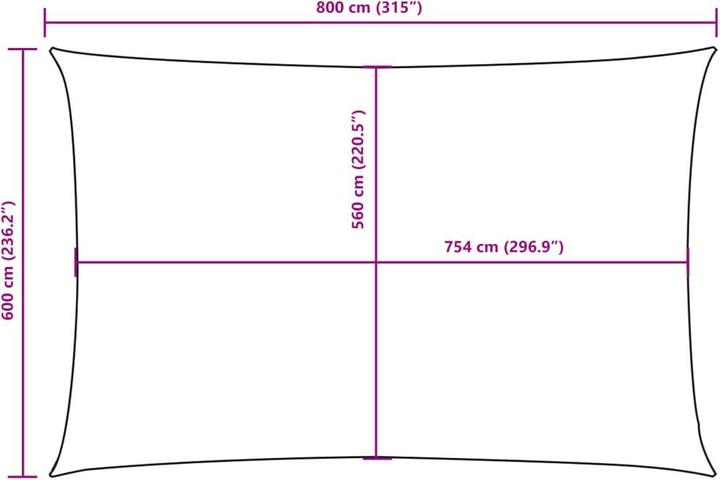Actual product image VidaXL Awning (600 x 800 cm)