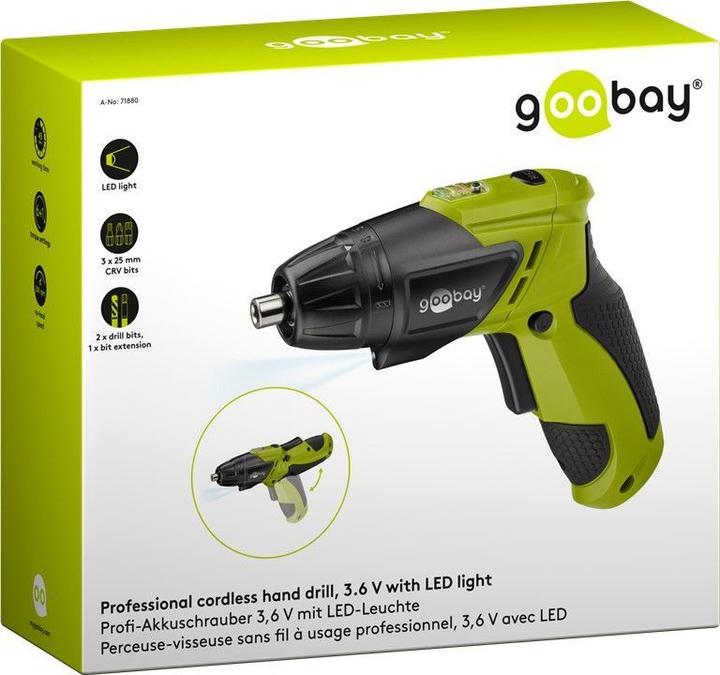 Immagine prodotto Goobay 71880 Foratrice 230 RPM senza chiave (Batteria ricaricabile)