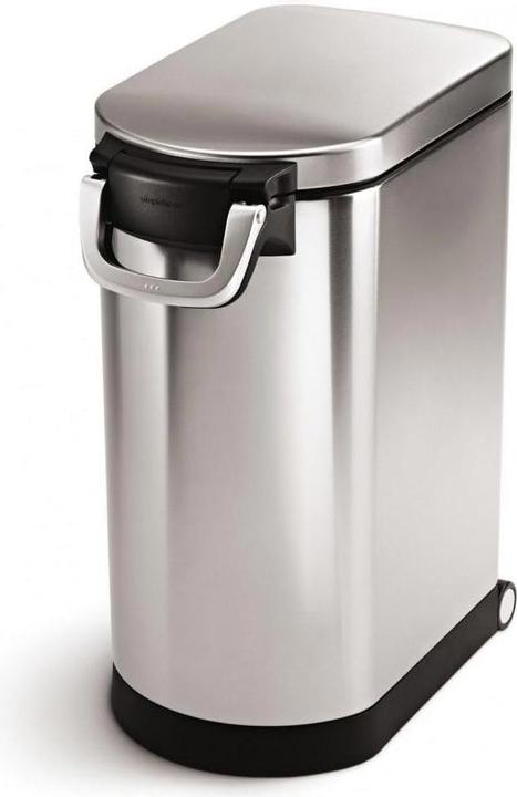 Simplehuman Grand bac à aliments pour animaux de compagnie en acier inoxydable