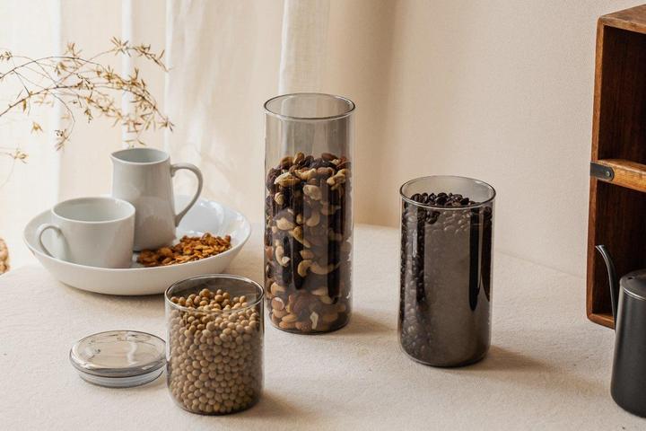Actual product image Nuts Storage jar glass 500ml smoke (0.50 l)