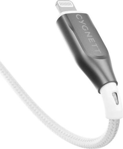Actual product image Cygnett Armoured Lightning to USB-A cable, white, 2 m (2 m, USB 1.0)