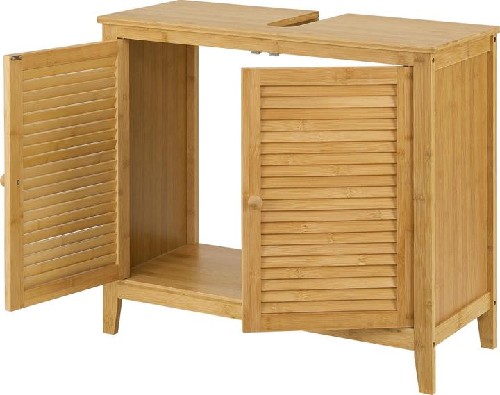 Image du produit En.Casa Meuble sous-vasque en bambou Värmdö 60x67x30cm (60 x 67 x 30 cm)