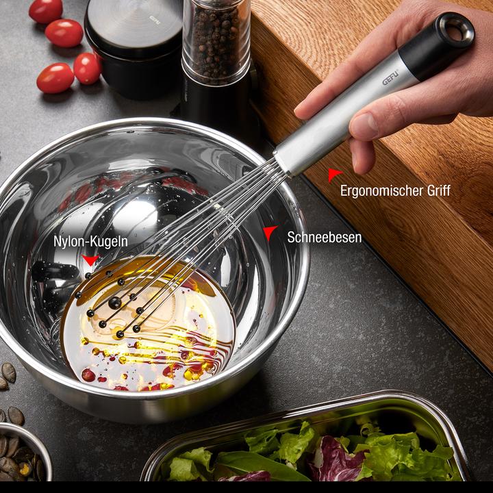 Image du produit GEFU Fouet à boule PRIMELINE - boules en nylon, fouet à main, idéal pour les casseroles revêtues et P