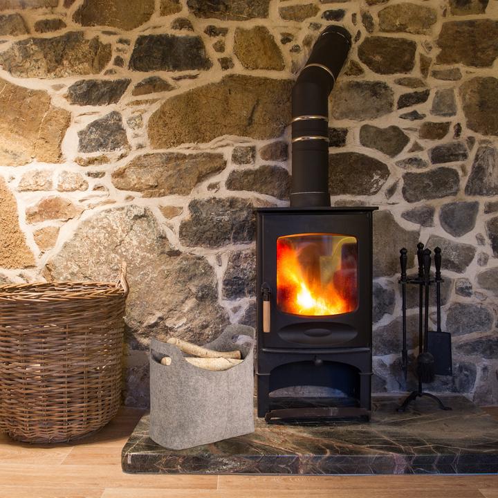 Actual product image Relaxdays Felt Firewood Basket (23 x 40 x 39.5 cm)