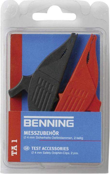 Image du produit Benning TA 1 Pinces crocodile (2 pièces, technique d'enfichage 4 mm, catégorie de circuit de mesure Cat (Pinces micros à main)