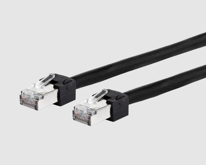 Produktbild Metz Connect RJ45 Netzwerk Anschlusskabel CAT 6 S/FTP 2 m Schwarz Folienschirm, Geflechtschirm, Gesamtschirm (PiMF, SFTP, CAT6, 2 m)