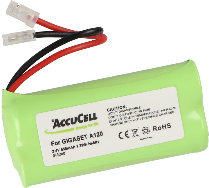 Image du produit AccuCell batterie adaptée pour Siemens Gigaset A140, A240, A245 avec jusqu'à 700mAh