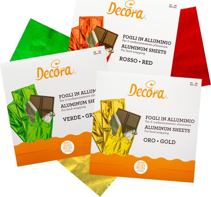 Image du produit Decora Film aluminium pour tablettes de chocolat Bleu 150 pièces (150 x)