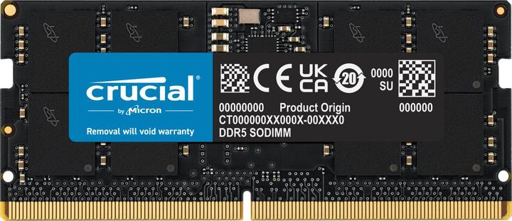 Actual product image Crucial SORAM D5 5600 16GB C46 Tray (1 x 16GB, 5600 MHz, DDR5 RAM, SO-DIMM)