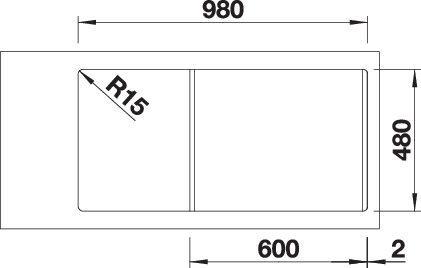 Produktbild Blanco Sona XL 6 S (Einbauspüle, 48 cm, 50 cm)