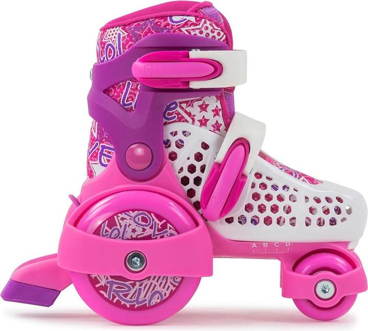 Immagine prodotto Sfr Pattini Quad Stomper Regolabili per Bambini Rosa/Bianco 2023 (28, 29, 30, 31, 32)