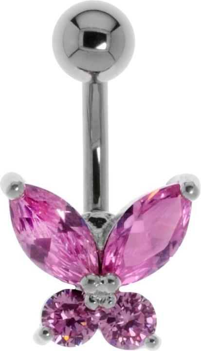 Actual product image Bijouteria Bellypiercing (Stainless steel, Brass, Crystal)