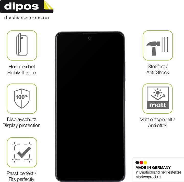 Produktbild Dipos Full Cover Schutzfolie Matt (1 Stück, Xiaomi Redmi Note 12 Pro 5G)