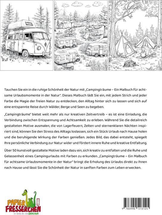 Image du produit Campingtrume - Un livre de coloriage pour des moments de vacances attentifs dans la nature