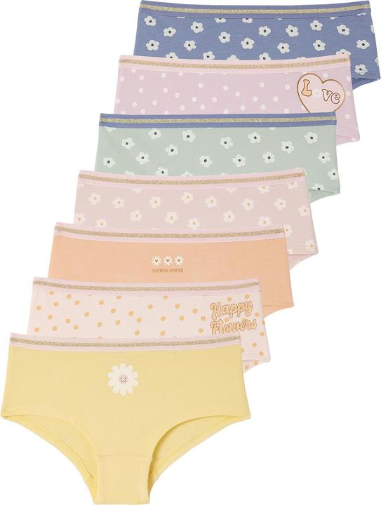 Vertbaudet 7er-Pack Mädchen Shortys mit Bio-Baumwolle