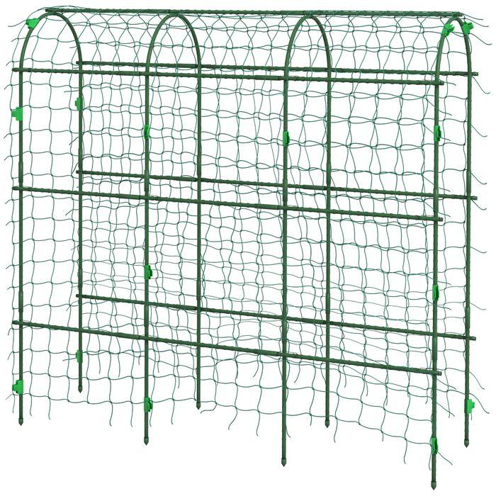 Image du produit Swisshandel24 Treillis, treillis ajustable, avec filet, pour jardin, balcon, acier, vert, 43 x 182 x 183 cm (182 cm, 43 cm)