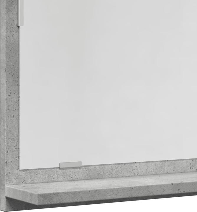 Produktbild VidaXL Badspiegel Wandspiegel Badezimmerspiegel Spiegel mit Ablage Betongrau (90 x 37 cm)