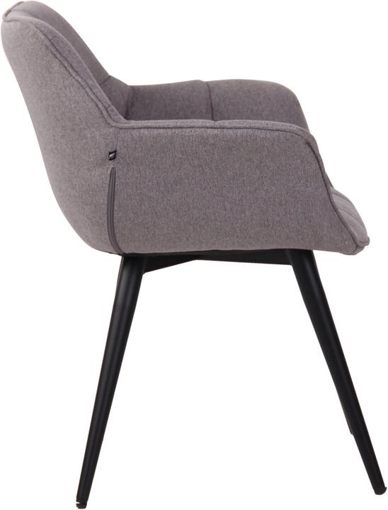 Image du produit Swisshandel24 Chaise de salle à manger Roseville Tissu, gris