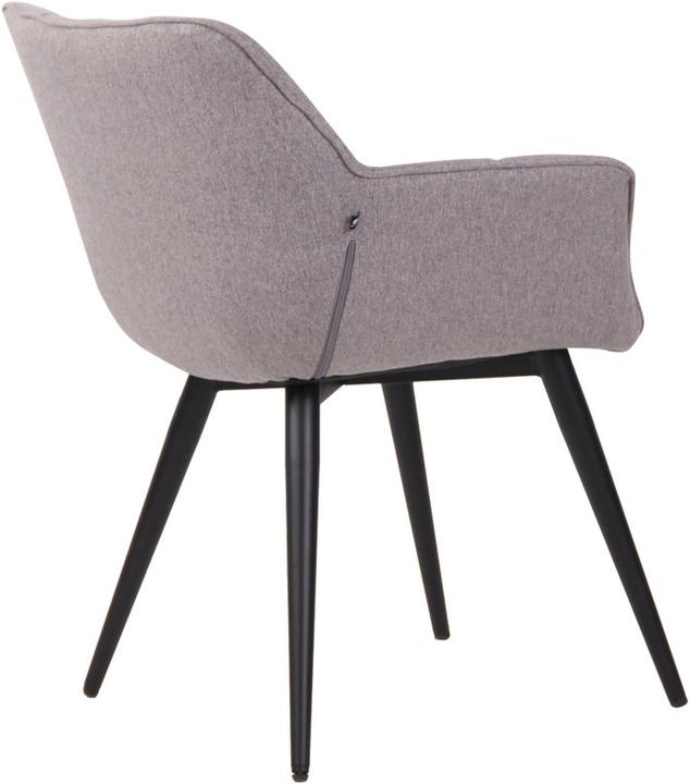 Image du produit Swisshandel24 Chaise de salle à manger Roseville Tissu, gris