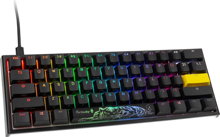 Ducky One 2 Pro Mini Clavier de jeu, RGB LED - Cherry Silent Red (US) (US, Filaire)